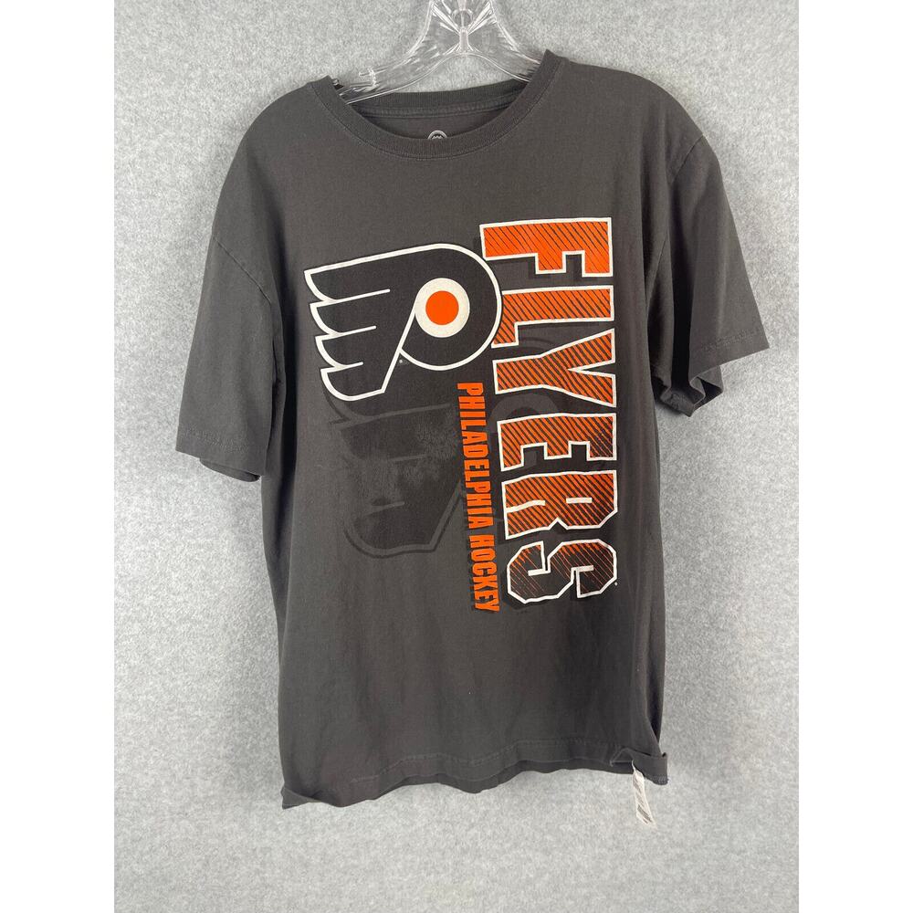 *STAIN* NHL Philidelphia Flyer's Sports T‎ Shirt Men's Size L Gray